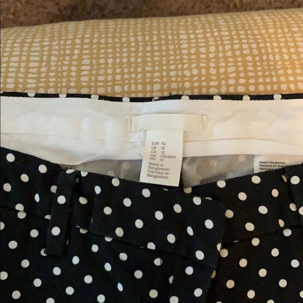 Brown and white pants